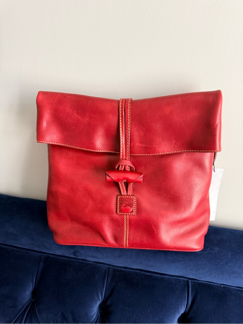 Dooney and Bourke Red Florentine Leather women’s Toggle crossbody